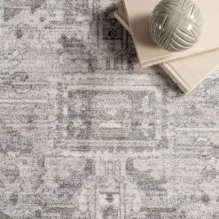 Brielle Grey 8 ft. x 10 ft. Machine Washable Vintage Medallion Indoor Area Rug by nuLOOM 18 Brielle Grey 8 ft. x 10 ft. Machine Washable Vintage Medallion Indoor Area Rug by nuLOOM -nuLOOM Sales Store gray nuloom area rugs birv16a 8010 4f 1000
