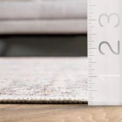 Jacquie Grey 3 ft. x 8 ft. Machine Washable Vintage Floral Indoor Runner Rug by nuLOOM -nuLOOM Sales Store gray nuloom area rugs birv18b 2608 1d 1000