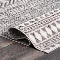 Catherine Henna Tribal Bands Gray 9 ft. x 12 ft. Area Rug by nuLOOM 12 Catherine Henna Tribal Bands Gray 9 ft. x 12 ft. Area Rug by nuLOOM -nuLOOM Sales Store gray nuloom area rugs ecrk02a 9012 1f 1000