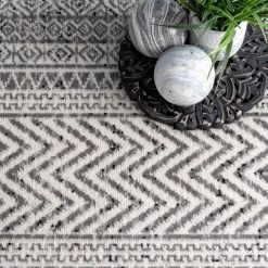 Catherine Henna Tribal Bands Gray 9 ft. x 12 ft. Area Rug by nuLOOM 11 Catherine Henna Tribal Bands Gray 9 ft. x 12 ft. Area Rug by nuLOOM -nuLOOM Sales Store gray nuloom area rugs ecrk02a 9012 4f 1000