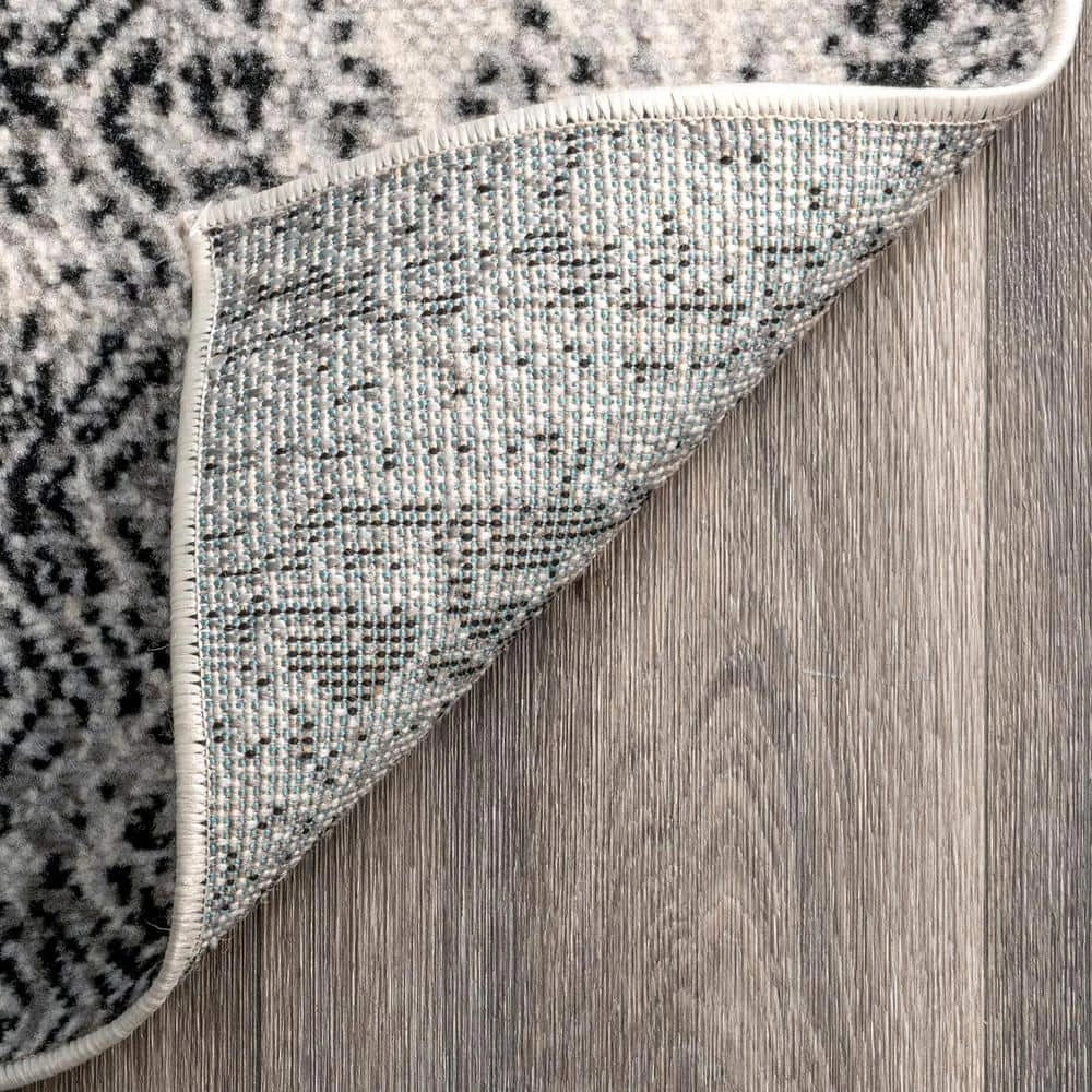 Penelope Faded Tribal Chevrons Gray 9 ft. x 12 ft. Area Rug by nuLOOM 6 Penelope Faded Tribal Chevrons Gray 9 ft. x 12 ft. Area Rug by nuLOOM - Image 6