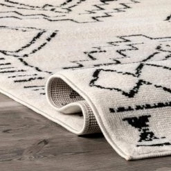 Noa Tribal Moroccan Gray 8 ft. x 10 ft. Area Rug by nuLOOM -nuLOOM Sales Store gray nuloom area rugs ecrk08a 8010 1f 1000
