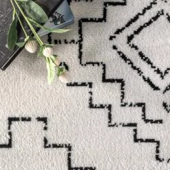 Noa Tribal Moroccan Gray 8 ft. x 10 ft. Area Rug by nuLOOM -nuLOOM Sales Store gray nuloom area rugs ecrk08a 8010 4f 1000