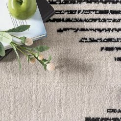 Romina Diamond Pinstripes Gray 9 ft. x 12 ft. Area Rug by nuLOOM -nuLOOM Sales Store gray nuloom area rugs ecrk09a 9012 4f 1000