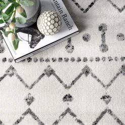 Zola Modern Trellis Gray 8 ft. x 10 ft. Area Rug by nuLOOM -nuLOOM Sales Store gray nuloom area rugs ecrk11a 8010 4f 1000