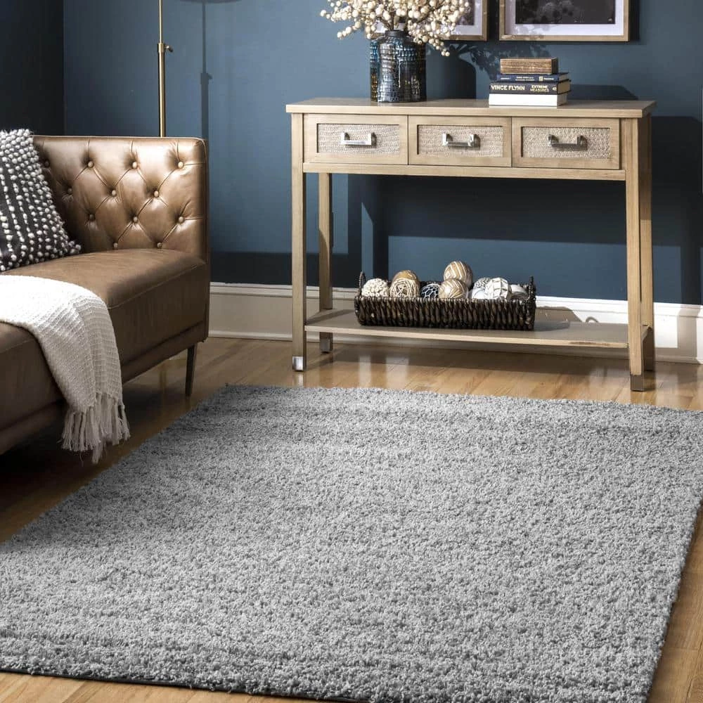 Arden Homely Shag Gray 9 ft. x 12 ft. Area Rug by nuLOOM 2 Arden Homely Shag Gray 9 ft. x 12 ft. Area Rug by nuLOOM - Image 2