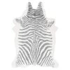 Faux Zebra Hide Gray 5 ft. x 7 ft. Shaped Rug by nuLOOM
