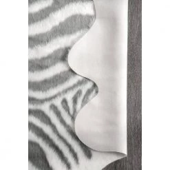 Faux Zebra Hide Gray 5 ft. x 7 ft. Shaped Rug by nuLOOM 12 Faux Zebra Hide Gray 5 ft. x 7 ft. Shaped Rug by nuLOOM -nuLOOM Sales Store gray nuloom area rugs glca02a 5067 66 1000