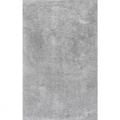Kara Solid Shag Gray 10 ft. 2 in. x 14 ft. Area Rug by nuLOOM
