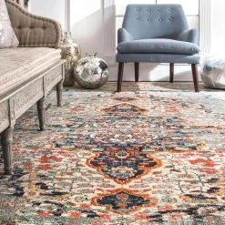 Distressed Persian Sarita Gray 12 ft. x 18 ft. Area Rug by nuLOOM -nuLOOM Sales Store gray nuloom area rugs kkcb23a 12018 40 1000
