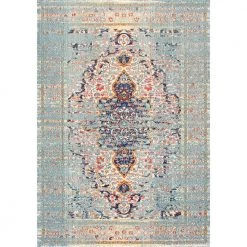 Distressed Persian Sarita Gray 12 ft. x 18 ft. Area Rug by nuLOOM