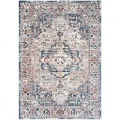 Josephine Winged Cartouche Grey 9 ft. x 12 ft. Area Rug by nuLOOM