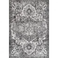 Transitional Medallion Maryanne Grey 10 ft. x 14 ft. Area Rug by nuLOOM