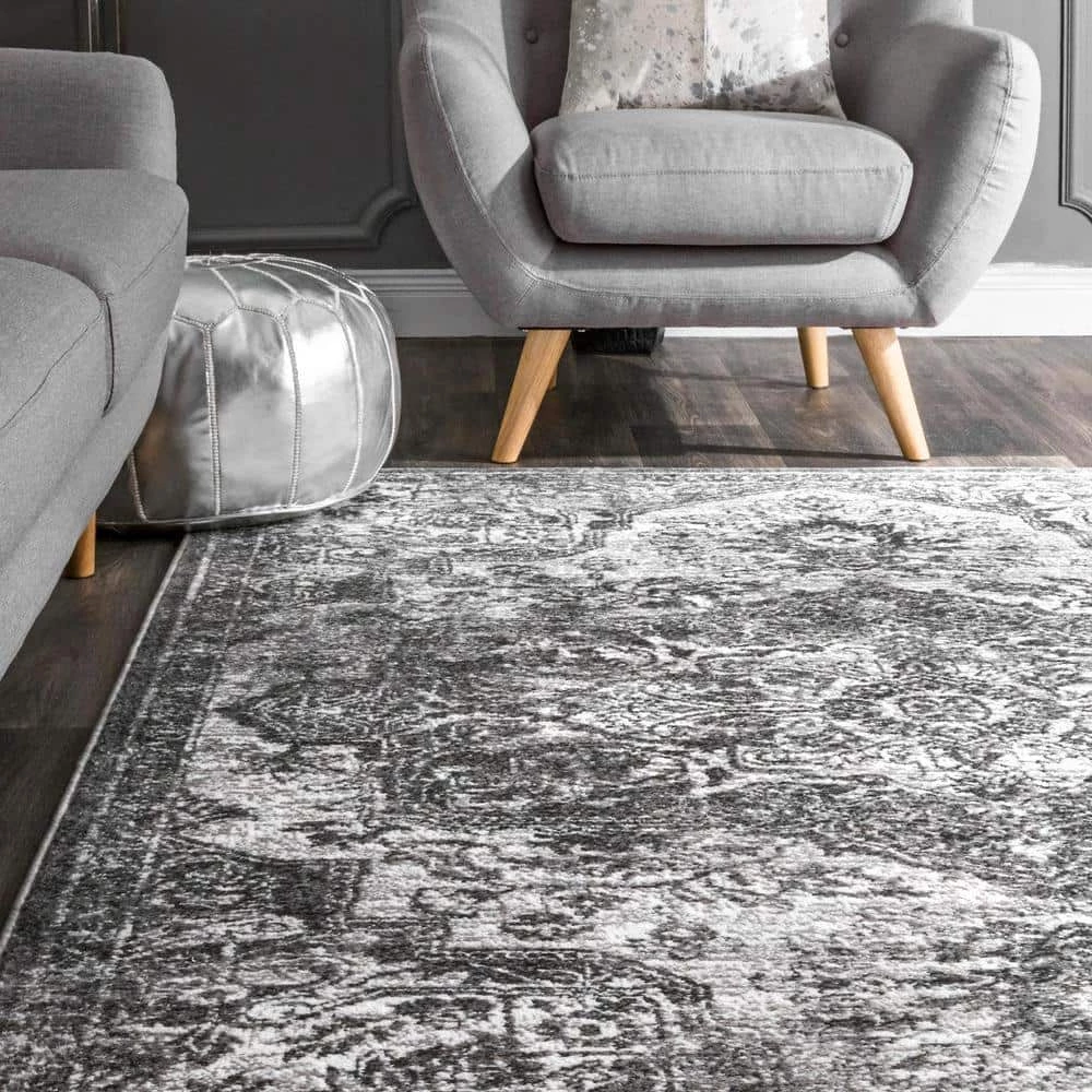 Transitional Medallion Maryanne Grey 10 ft. x 14 ft. Area Rug by nuLOOM 2 Transitional Medallion Maryanne Grey 10 ft. x 14 ft. Area Rug by nuLOOM - Image 2