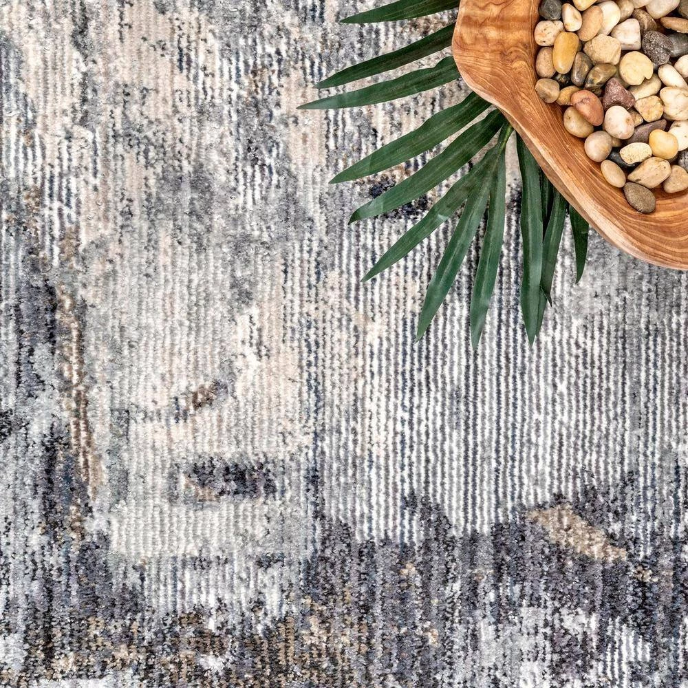 Abstract Rivera Gray 10 ft. x 14 ft. Area Rug by nuLOOM 3 Abstract Rivera Gray 10 ft. x 14 ft. Area Rug by nuLOOM - Image 3