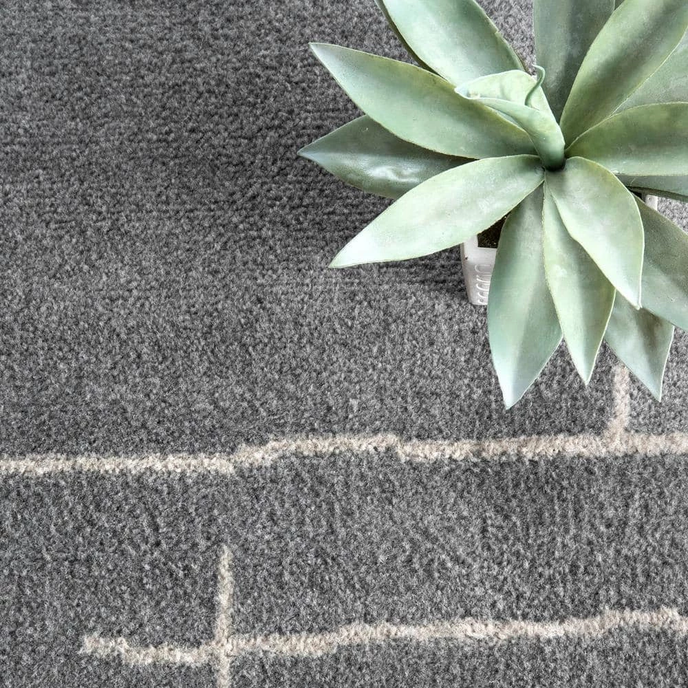 Vincente Contemporary Abstract Gray 9 ft. x 12 ft. Area Rug by nuLOOM 5 Vincente Contemporary Abstract Gray 9 ft. x 12 ft. Area Rug by nuLOOM - Image 5