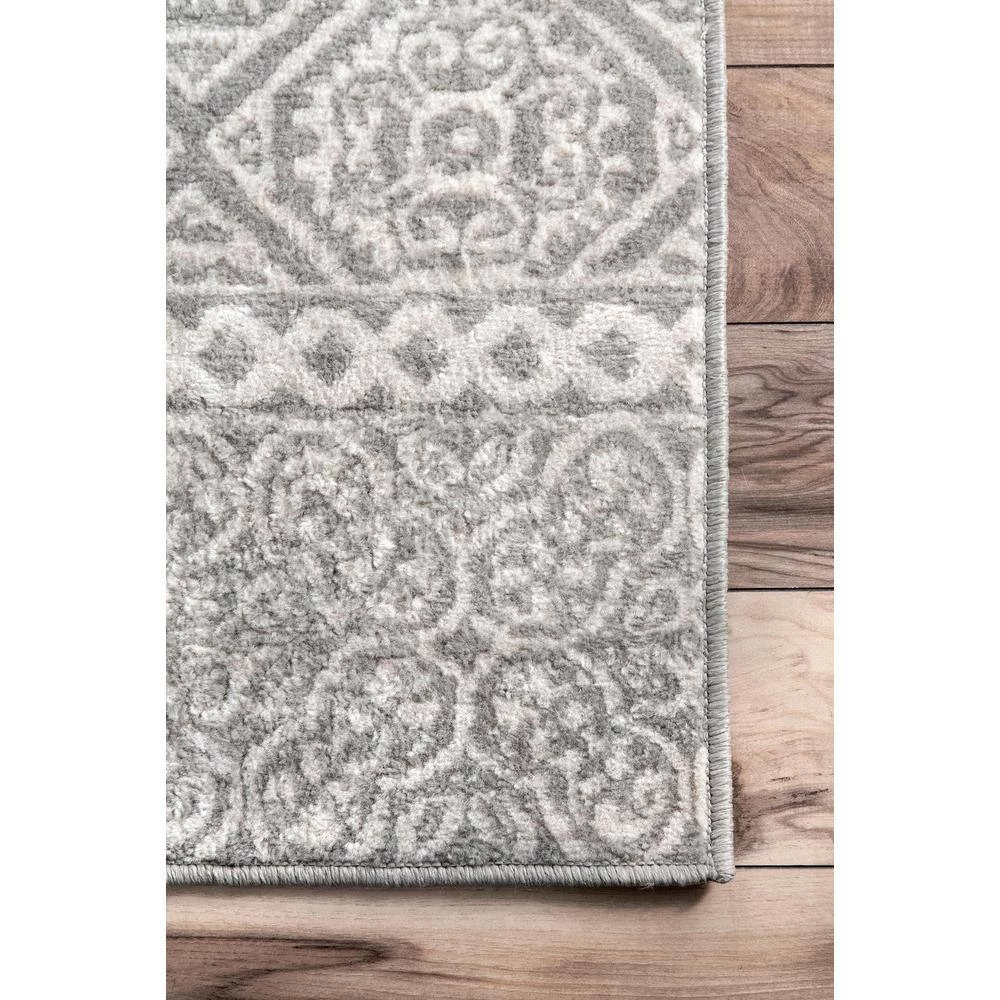 Transitional Floral Jeanette Gray 11 ft. x 14 ft. 6 in. Area Rug by nuLOOM 5 Transitional Floral Jeanette Gray 11 ft. x 14 ft. 6 in. Area Rug by nuLOOM - Image 5