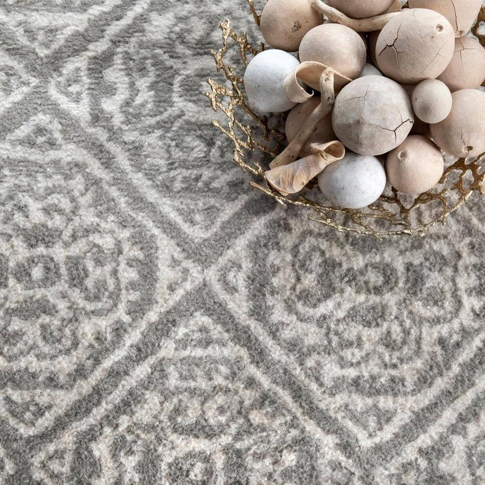 Transitional Floral Jeanette Gray 11 ft. x 14 ft. 6 in. Area Rug by nuLOOM 3 Transitional Floral Jeanette Gray 11 ft. x 14 ft. 6 in. Area Rug by nuLOOM - Image 3