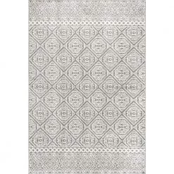 Transitional Floral Jeanette Gray 11 ft. x 14 ft. 6 in. Area Rug by nuLOOM