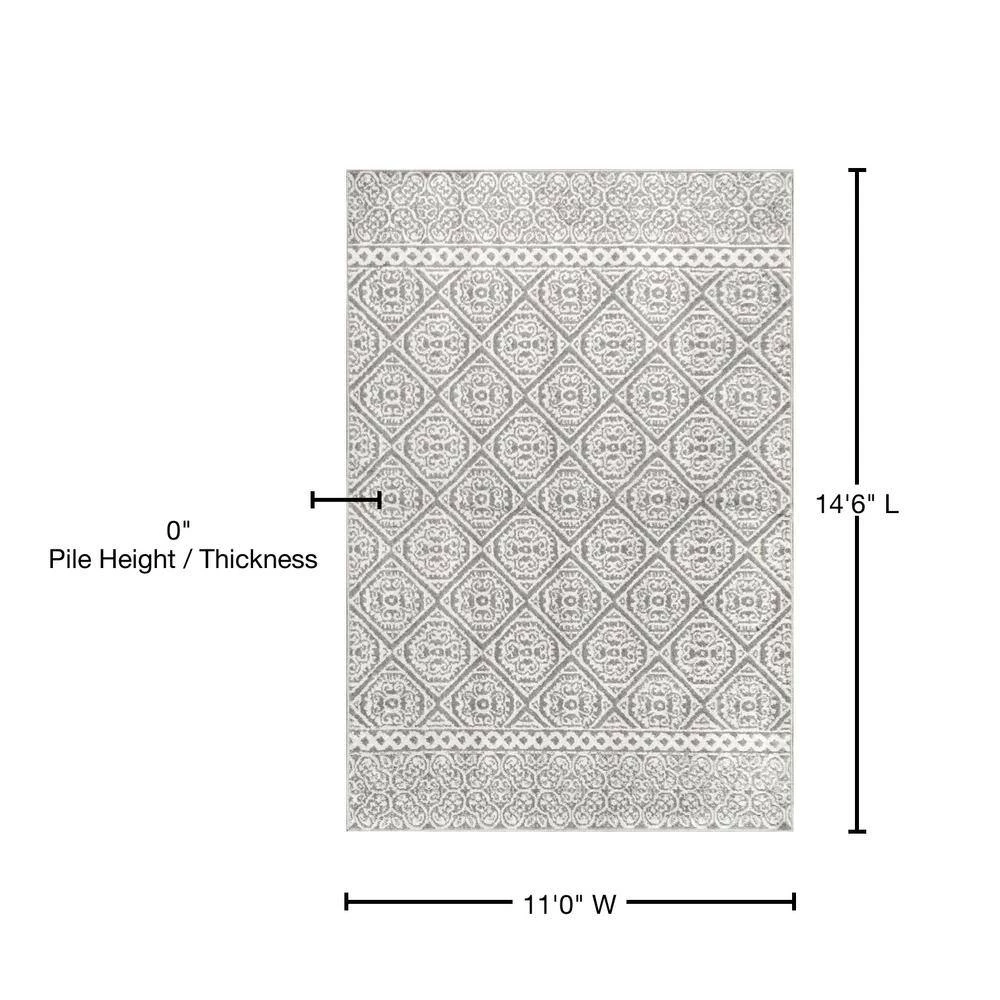 Transitional Floral Jeanette Gray 11 ft. x 14 ft. 6 in. Area Rug by nuLOOM 7 Transitional Floral Jeanette Gray 11 ft. x 14 ft. 6 in. Area Rug by nuLOOM - Image 7