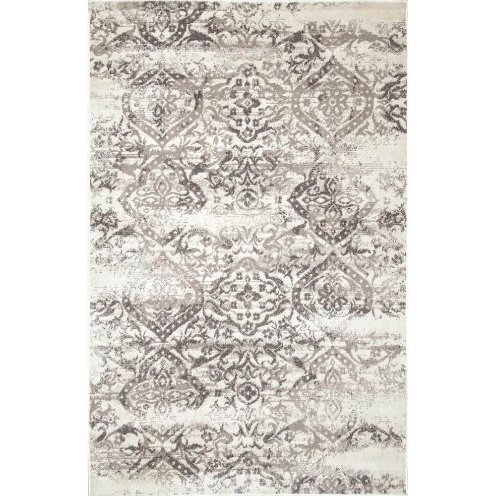 Vintage Freja Gray 9 ft. x 12 ft. Area Rug by nuLOOM 1 Vintage Freja Gray 9 ft. x 12 ft. Area Rug by nuLOOM