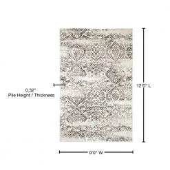 Vintage Freja Gray 9 ft. x 12 ft. Area Rug by nuLOOM 14 Vintage Freja Gray 9 ft. x 12 ft. Area Rug by nuLOOM -nuLOOM Sales Store gray nuloom area rugs owmn06a 9012 76 1000