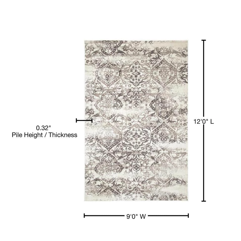 Vintage Freja Gray 9 ft. x 12 ft. Area Rug by nuLOOM 7 Vintage Freja Gray 9 ft. x 12 ft. Area Rug by nuLOOM - Image 7