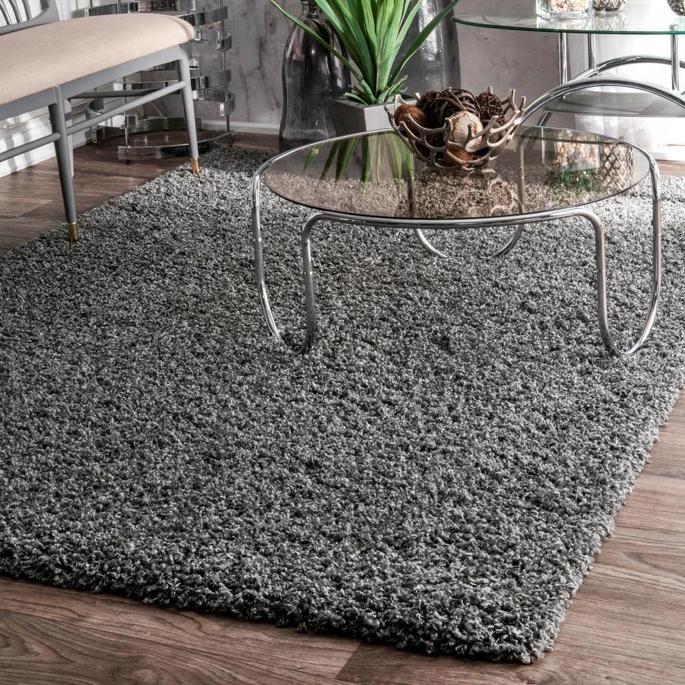 Marleen Plush Shag Gray 9 ft. x 12 ft. Area Rug by nuLOOM 2 Marleen Plush Shag Gray 9 ft. x 12 ft. Area Rug by nuLOOM - Image 2