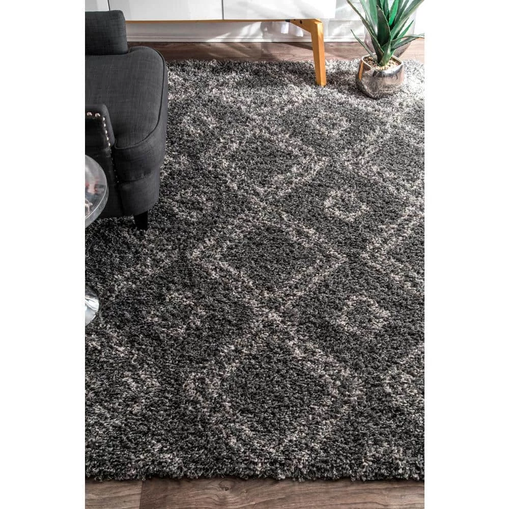 Iola Plush Shag Gray 11 ft. x 14 ft. Area Rug by nuLOOM 5 Iola Plush Shag Gray 11 ft. x 14 ft. Area Rug by nuLOOM - Image 5