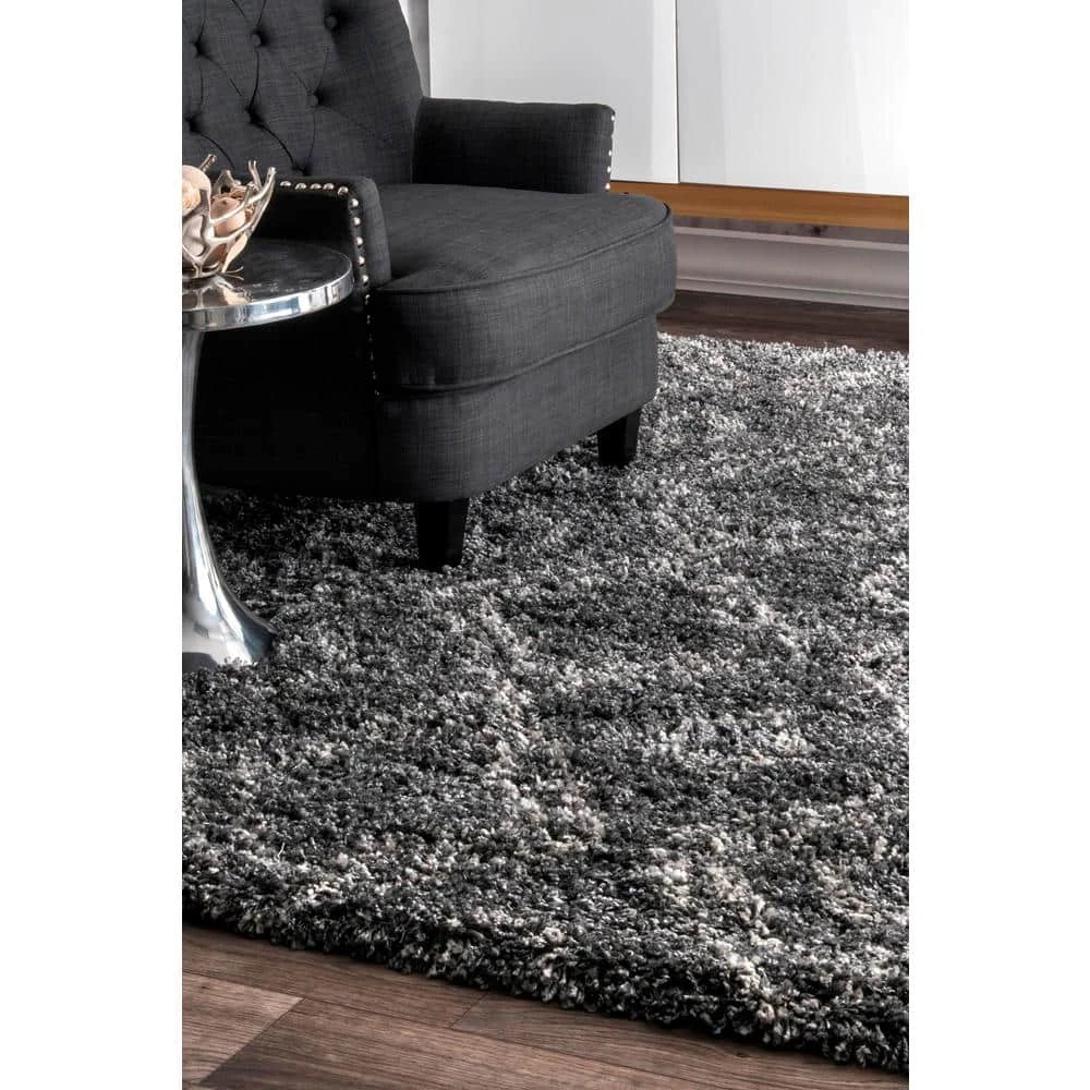 Iola Plush Shag Gray 11 ft. x 14 ft. Area Rug by nuLOOM 2 Iola Plush Shag Gray 11 ft. x 14 ft. Area Rug by nuLOOM - Image 2