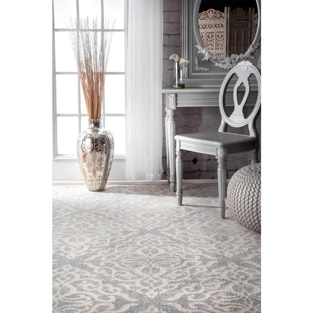 Contessa Ombre Gray 9 ft. x 12 ft. Indoor Area Rug by nuLOOM 3 Contessa Ombre Gray 9 ft. x 12 ft. Indoor Area Rug by nuLOOM - Image 3