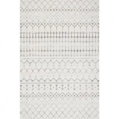 Blythe Modern Moroccan Trellis Gray 8 ft. x 10 ft. Area Rug by nuLOOM