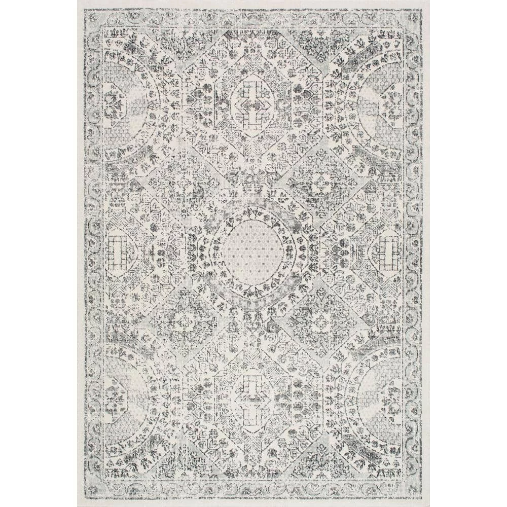 Minta Modern Persian Gray 12 ft. x 15 ft. Area Rug by nuLOOM 1 Minta Modern Persian Gray 12 ft. x 15 ft. Area Rug by nuLOOM