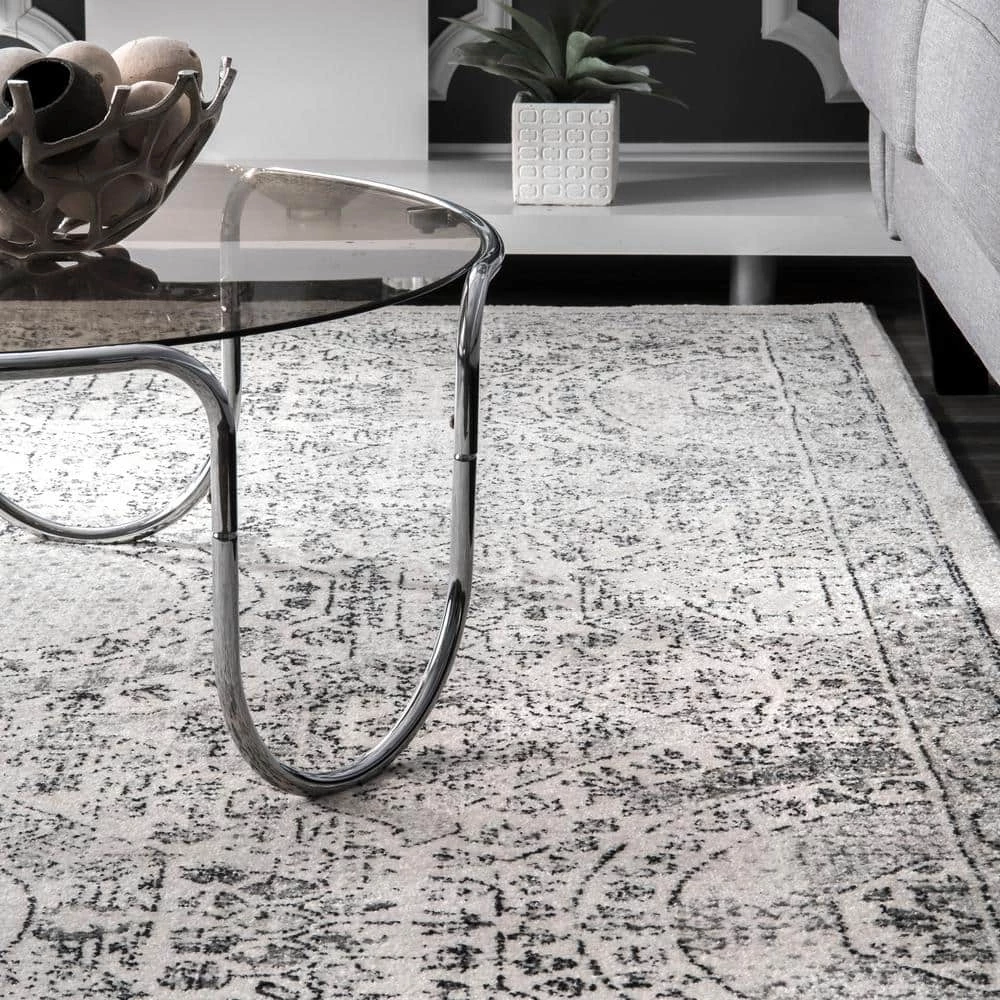 Minta Modern Persian Gray 12 ft. x 15 ft. Area Rug by nuLOOM 5 Minta Modern Persian Gray 12 ft. x 15 ft. Area Rug by nuLOOM - Image 5
