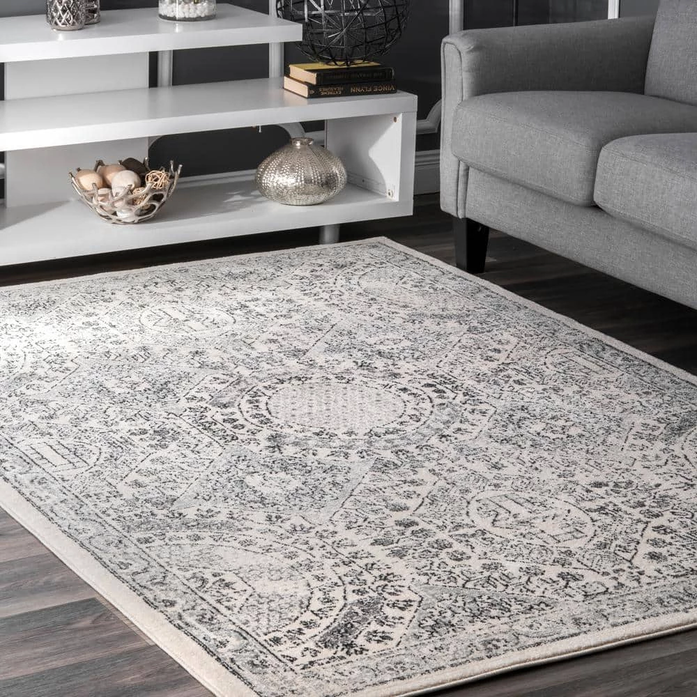 Minta Modern Persian Gray 12 ft. x 15 ft. Area Rug by nuLOOM 2 Minta Modern Persian Gray 12 ft. x 15 ft. Area Rug by nuLOOM - Image 2