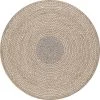 Draya Braided Jute Gray 6 ft. Round Rug by nuLOOM