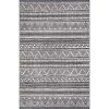 Maia Southwestern Striped Gray 8 ft. x 10 ft. Outdoor Area Rug by nuLOOM