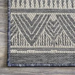 Maia Southwestern Striped Gray 8 ft. x 10 ft. Outdoor Area Rug by nuLOOM 16 Maia Southwestern Striped Gray 8 ft. x 10 ft. Outdoor Area Rug by nuLOOM -nuLOOM Sales Store gray nuloom outdoor rugs owch03a 8010 77 1000