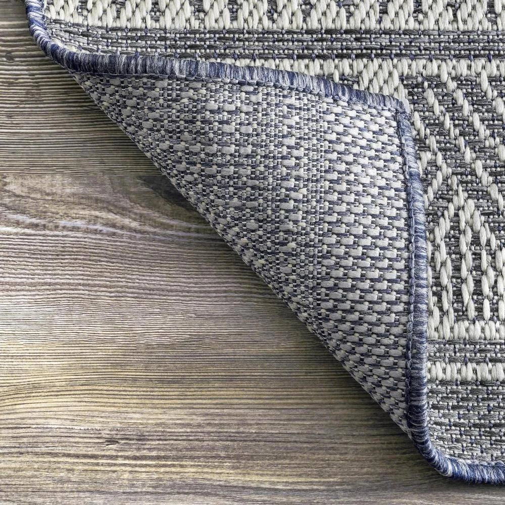 Maia Southwestern Striped Gray 8 ft. x 10 ft. Outdoor Area Rug by nuLOOM 8 Maia Southwestern Striped Gray 8 ft. x 10 ft. Outdoor Area Rug by nuLOOM - Image 8