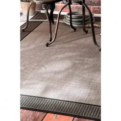 Machine Made Outdoor Gris Border Gray 5 ft. x 8 ft. Area Rug by nuLOOM 11 Machine Made Outdoor Gris Border Gray 5 ft. x 8 ft. Area Rug by nuLOOM -nuLOOM Sales Store gray nuloom outdoor rugs owdn05a 53079 31 1000