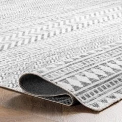 Kira Grey 3 ft. x 8 ft. Machine Washable Tribal Geometric Indoor Runner Rug by nuLOOM -nuLOOM Sales Store grey nuloom area rugs birv20a 2608 1f 1000