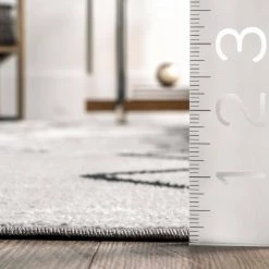 Janelle Machine Washable Transitional Moroccan Grey 8 ft. x 10 ft. Indoor Area Rug by nuLOOM -nuLOOM Sales Store grey nuloom area rugs kkon04a 8010 1d 1000