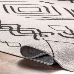 Janelle Machine Washable Transitional Moroccan Grey 8 ft. x 10 ft. Indoor Area Rug by nuLOOM -nuLOOM Sales Store grey nuloom area rugs kkon04a 8010 1f 1000