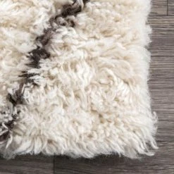 Nida Marrakech Moroccan Trellis Shag Ivory 6 ft. x 9 ft. Area Rug by nuLOOM -nuLOOM Sales Store ivory nuloom area rugs mtvs28a 609 1f 1000