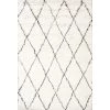 Nida Marrakech Moroccan Trellis Shag Ivory 6 ft. x 9 ft. Area Rug by nuLOOM