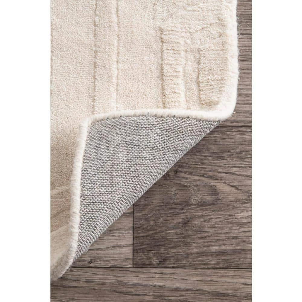 Ambrose Geometric Ivory 10 ft. x 14 ft. Area Rug by nuLOOM 8 Ambrose Geometric Ivory 10 ft. x 14 ft. Area Rug by nuLOOM - Image 8