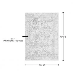 Odell Distressed Persian Ivory 8 ft. x 10 ft. Area Rug by nuLOOM -nuLOOM Sales Store ivory nuloom area rugs rzbd21a 71001010 76 1000