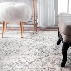 Odell Distressed Persian Ivory 8 ft. x 10 ft. Area Rug by nuLOOM -nuLOOM Sales Store ivory nuloom area rugs rzbd21a 71001010 77 1000