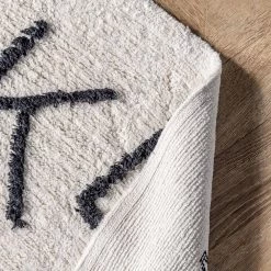 Kids Washable Round Alphabet Ivory 6 ft. x 6 ft. Indoor Area Rug by nuLOOM -nuLOOM Sales Store ivory nuloom area rugs svdc01b r606 66 1000