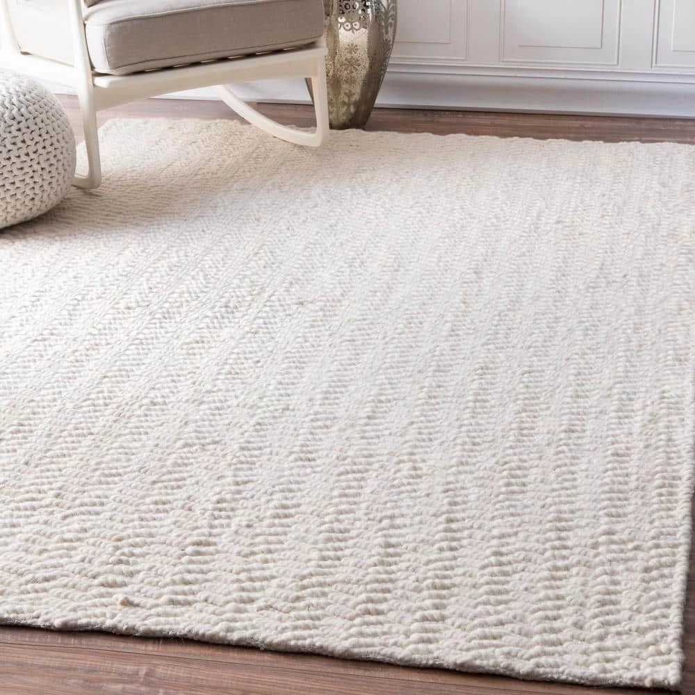 Glendora Chevron Ivory 8 ft. x 10 ft. Area Rug by nuLOOM 3 Glendora Chevron Ivory 8 ft. x 10 ft. Area Rug by nuLOOM - Image 3